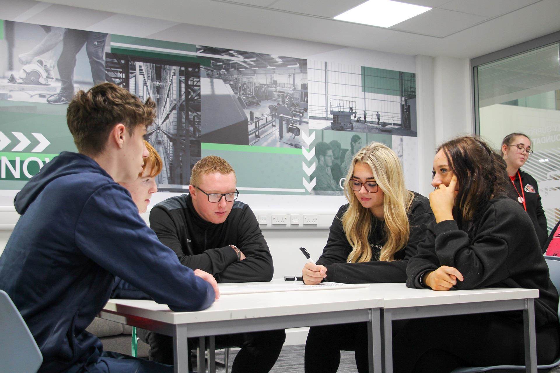 Foundation of Light young adults learn in classroom